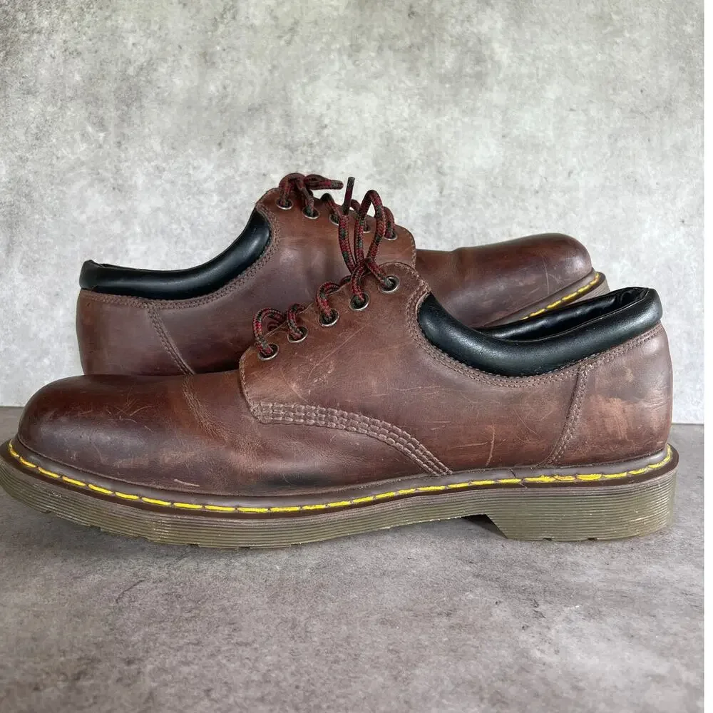 Dr. Martens 8053 5-eye casual shoes brown oxfords chunky grunge mens dressy